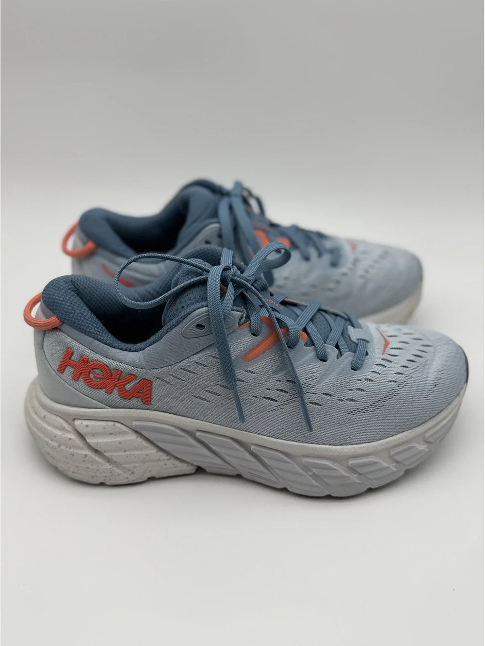 Hoka One One Women's Gaviota 4 Wide Running Shoes Blue Fog - Women's Size 7D